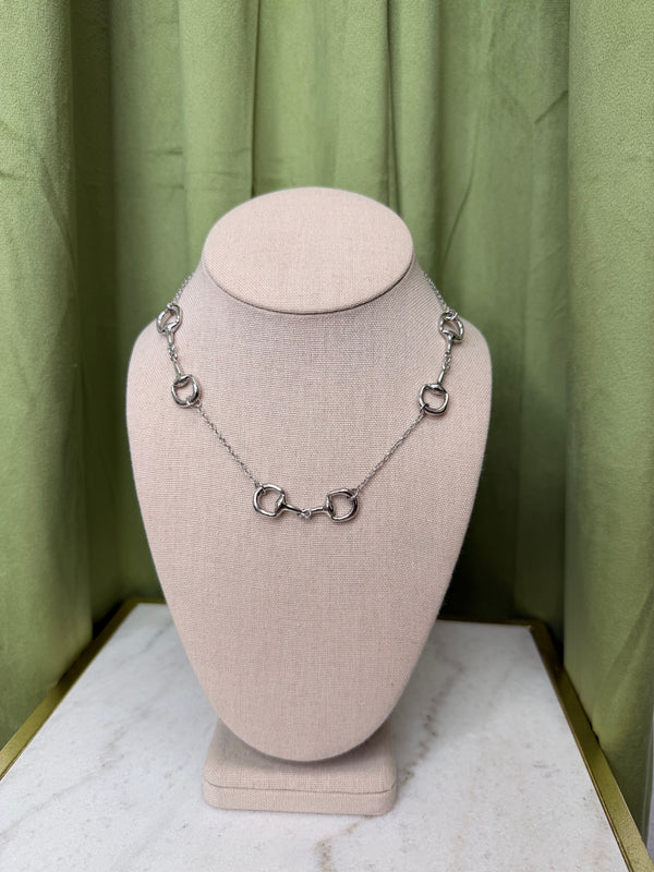 Continuous Horse Bit Necklace - Silver