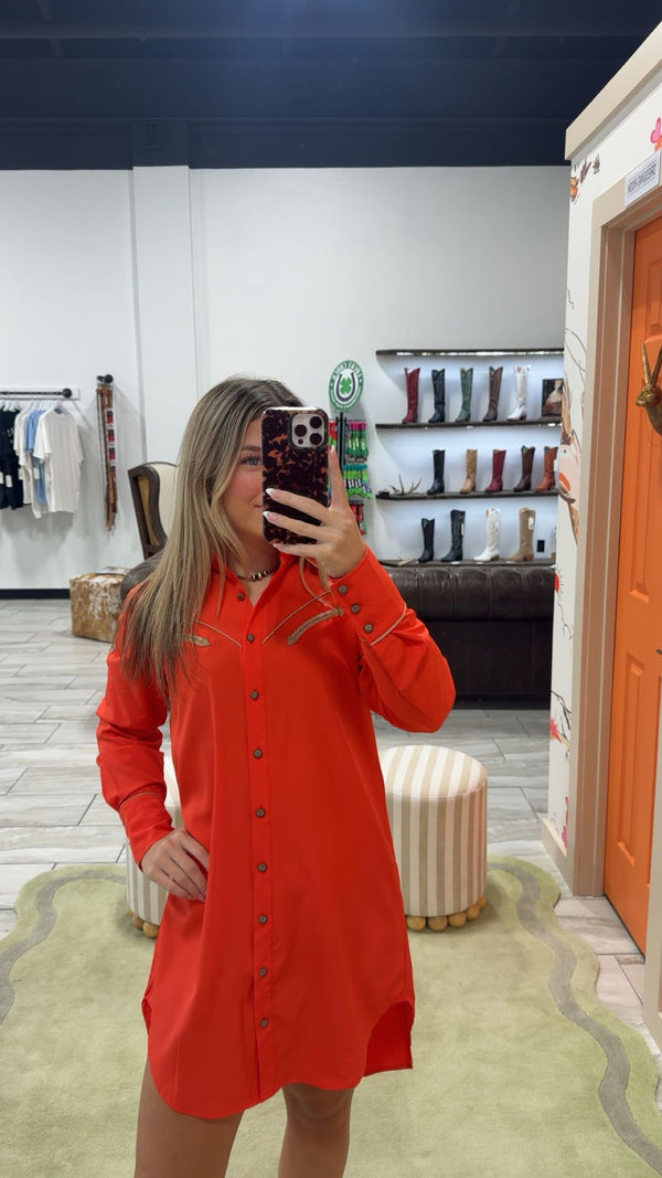 Cowpoke Classic Dress - Poppy