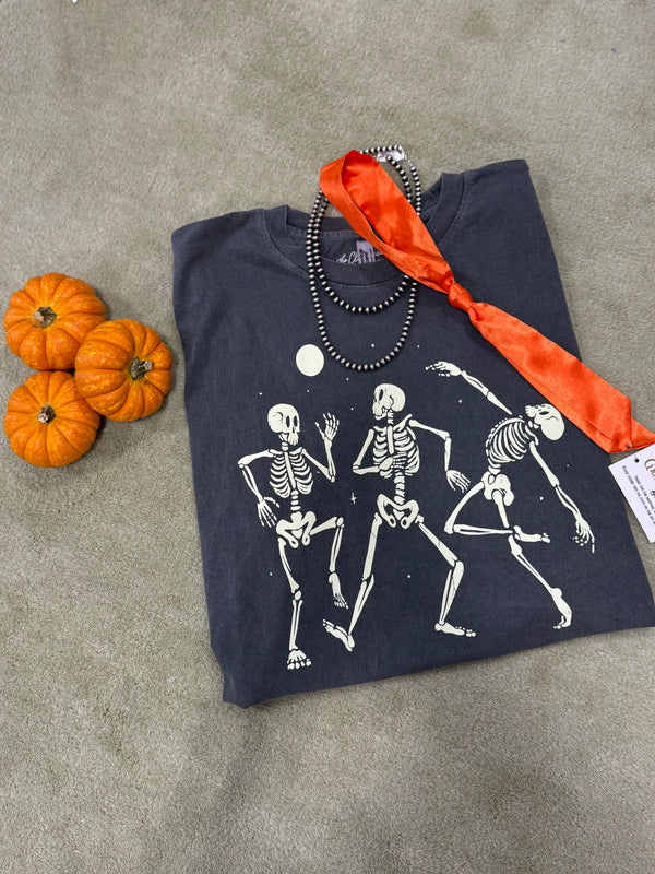 Dancing Skeletons Cropped Muscle Tank