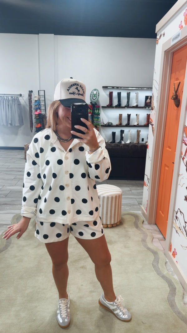 The Ellie Set: Cream/Black