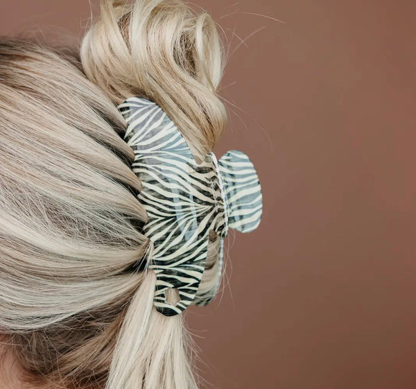 Zebra Oversized Claw Clip