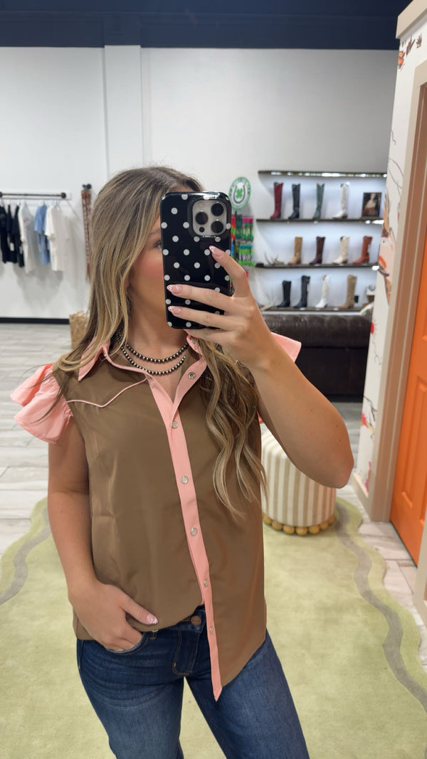 Cross Fence Top Blouse
