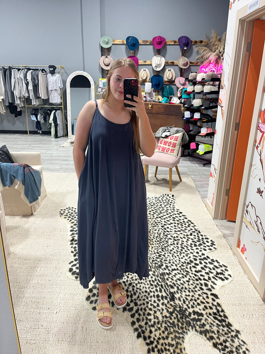Flowy Cami Dress -Midnight Gracie Jean Co. Flowy Cami Dress -Midnight Gracie Jean Co.