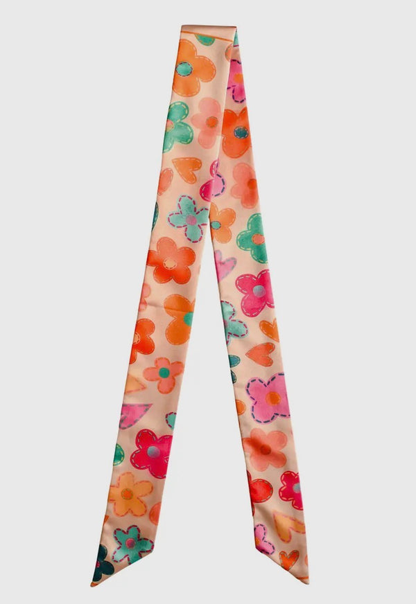 Spring Patchwork Florals Silk Twilly