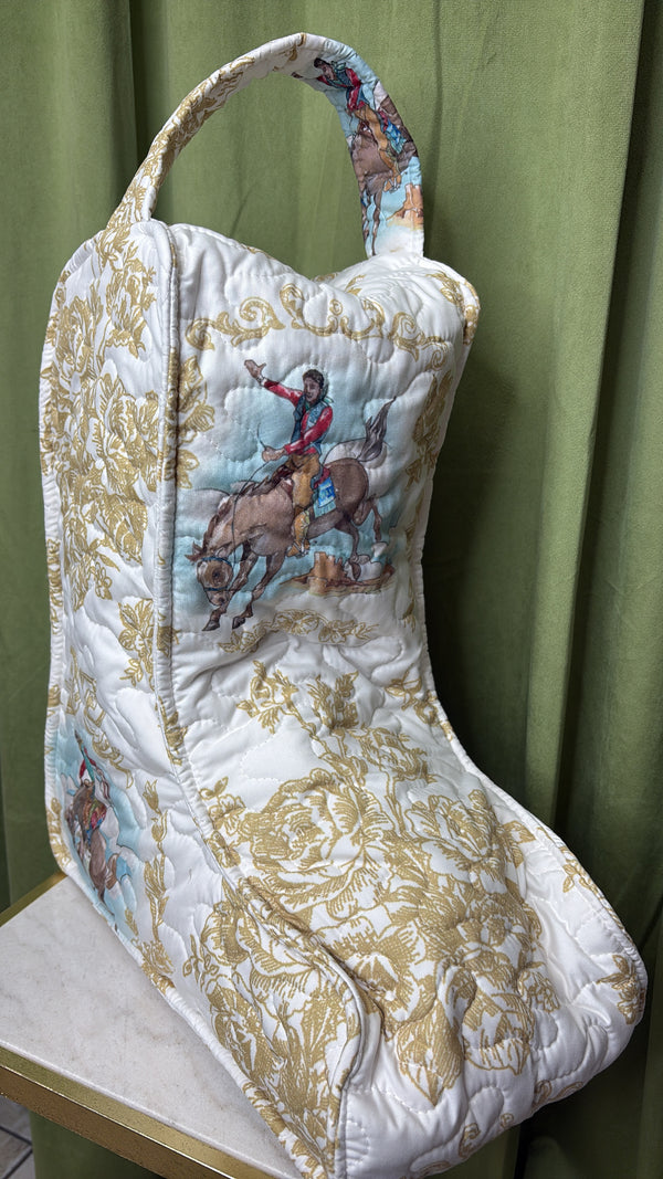 Sunday Rodeo White Quilted Boot Bag