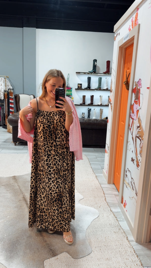 Channel Leopard Maxi Dress