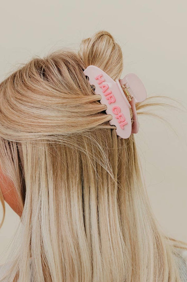 Hair Grl Midi Claw Clip: Pink