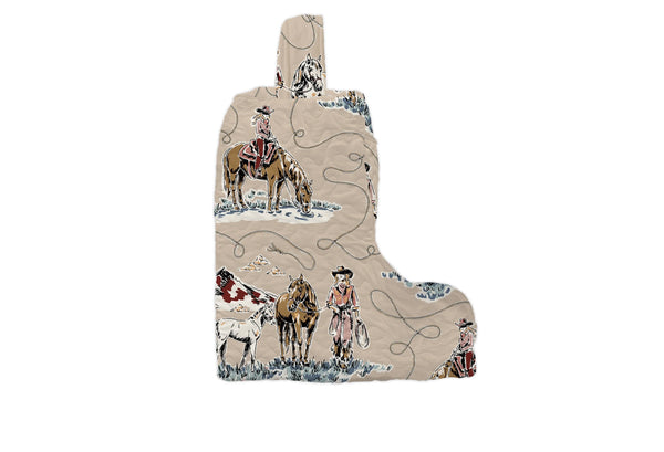 Sierra Cowgirl Linen Quilted Boot Bag
