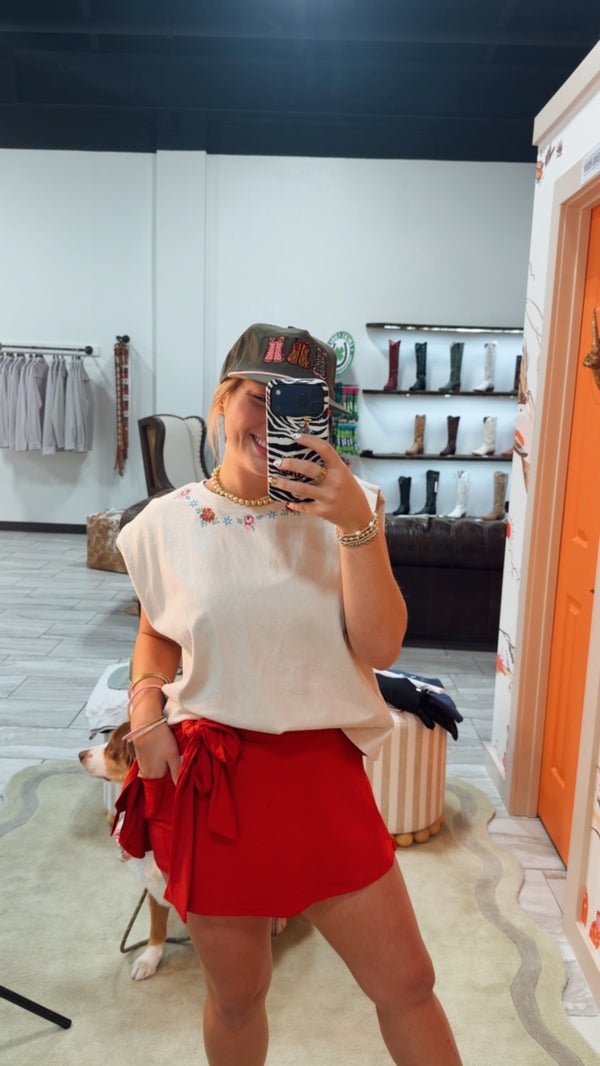 Wrap Skort - Cherry