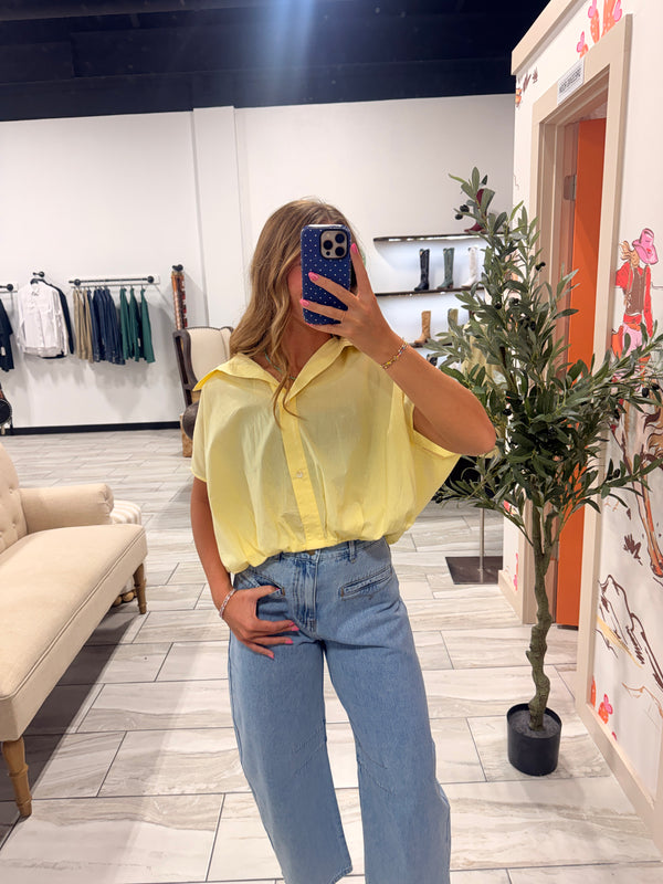 Cloud Nine Blouse - Lemon