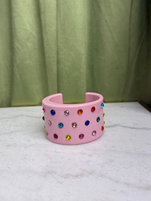 Multi Gem Bracelet - Pink