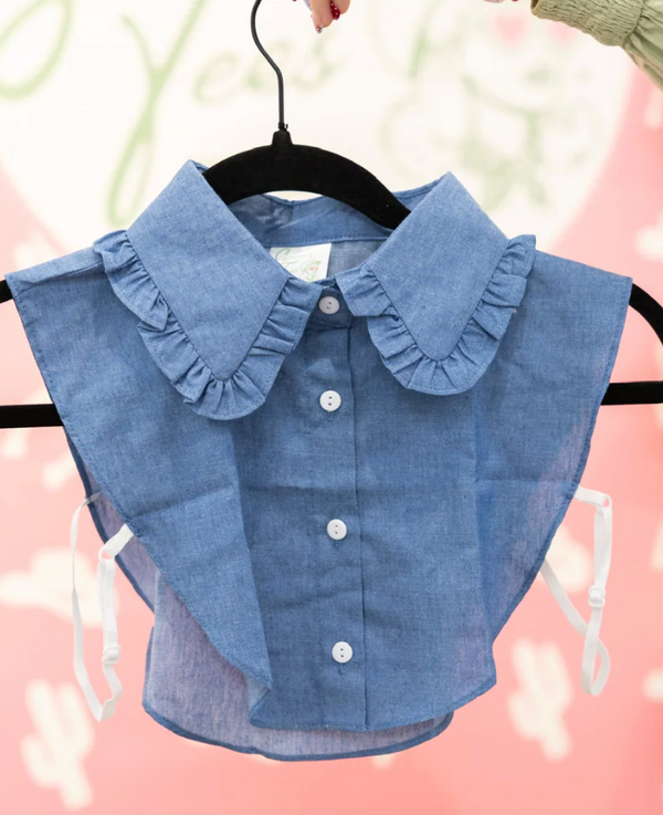 Ruffle Denim Collar