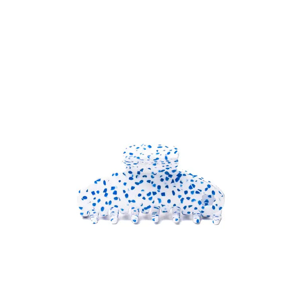 Blue Speckled Midi Claw Clip