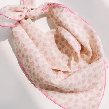 Flower Child Bandana Scarf - Pink