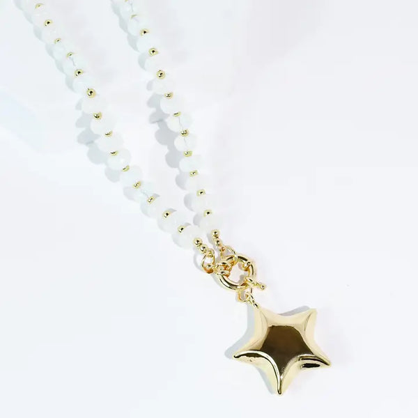 Pearl Puff Star Necklace